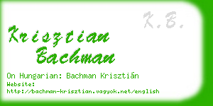 krisztian bachman business card